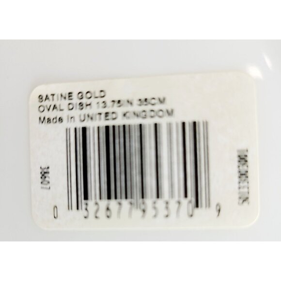 Wedgwood Satine Gold Oval Dish Platter Tray 14 Inch NWT - Picture 6 of 9